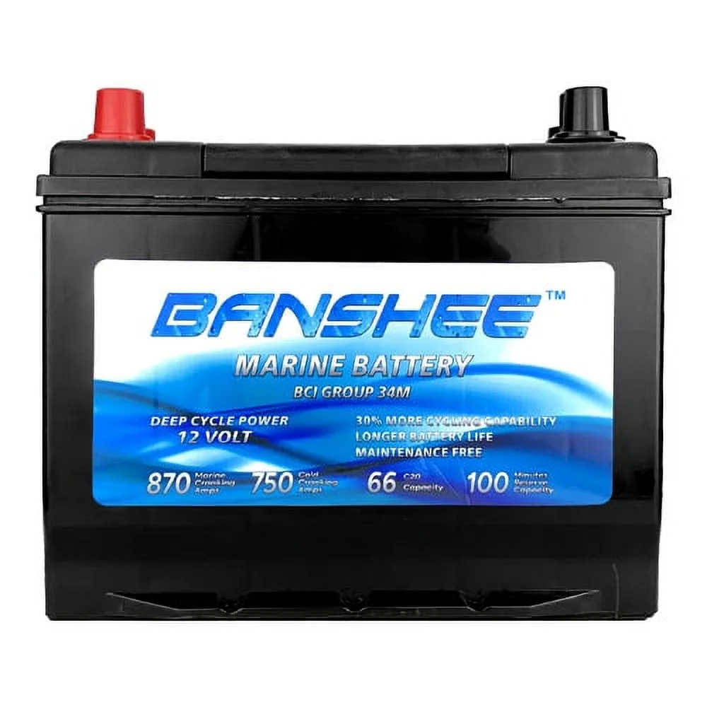 Banshee 34M-Banshee-100 Deep Cycle Battery for Replacement Optima Blue Top - Group Size 34