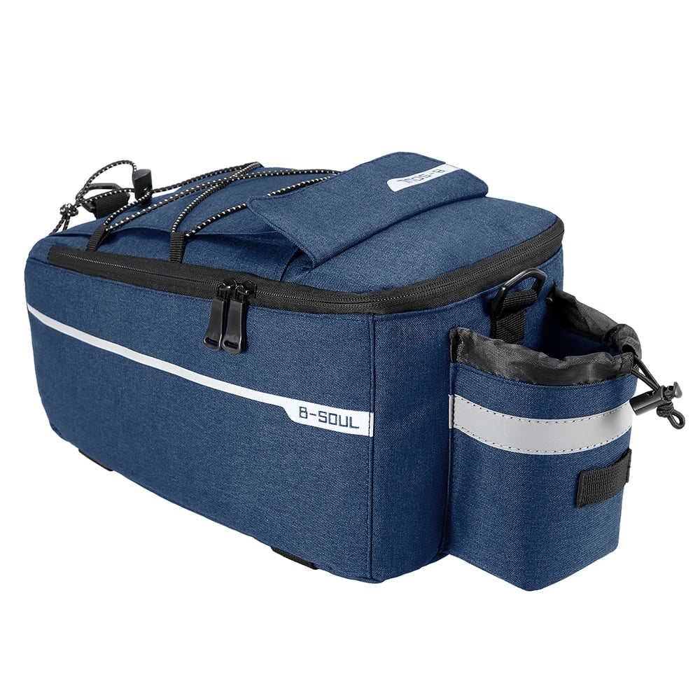 Insulated Trunk Cooler Bag Cycling Rear Rack Storage Luggage Bag Reflective MTB Bike Pannier Bag Shoulder Bag