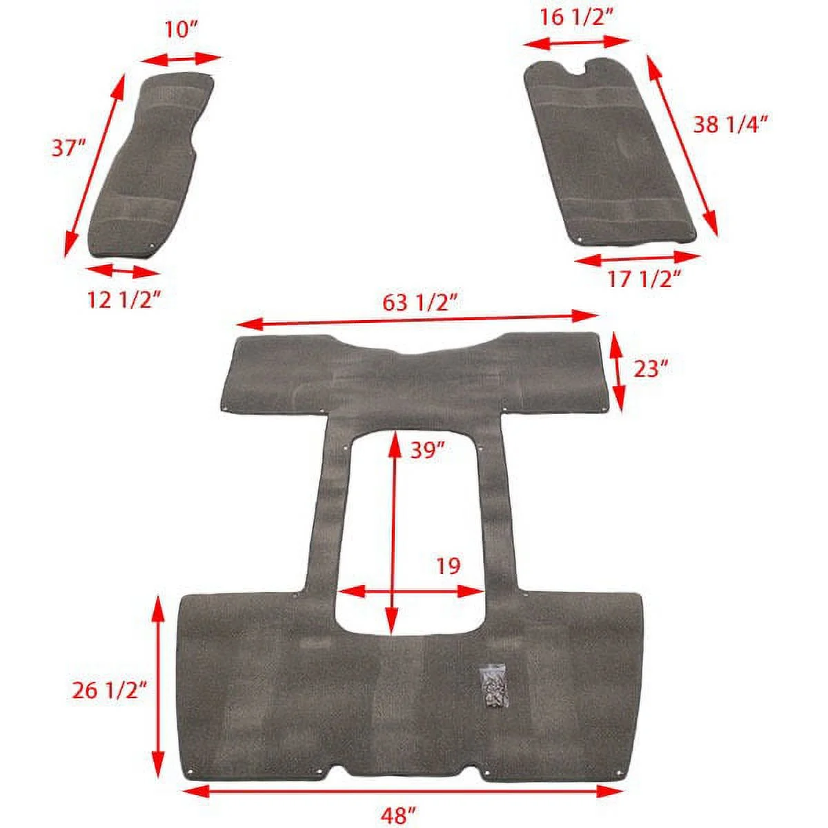 Bayliner 175 NBR 2010 Harbor Mist Gray Boat Snap In Carpet 2014704