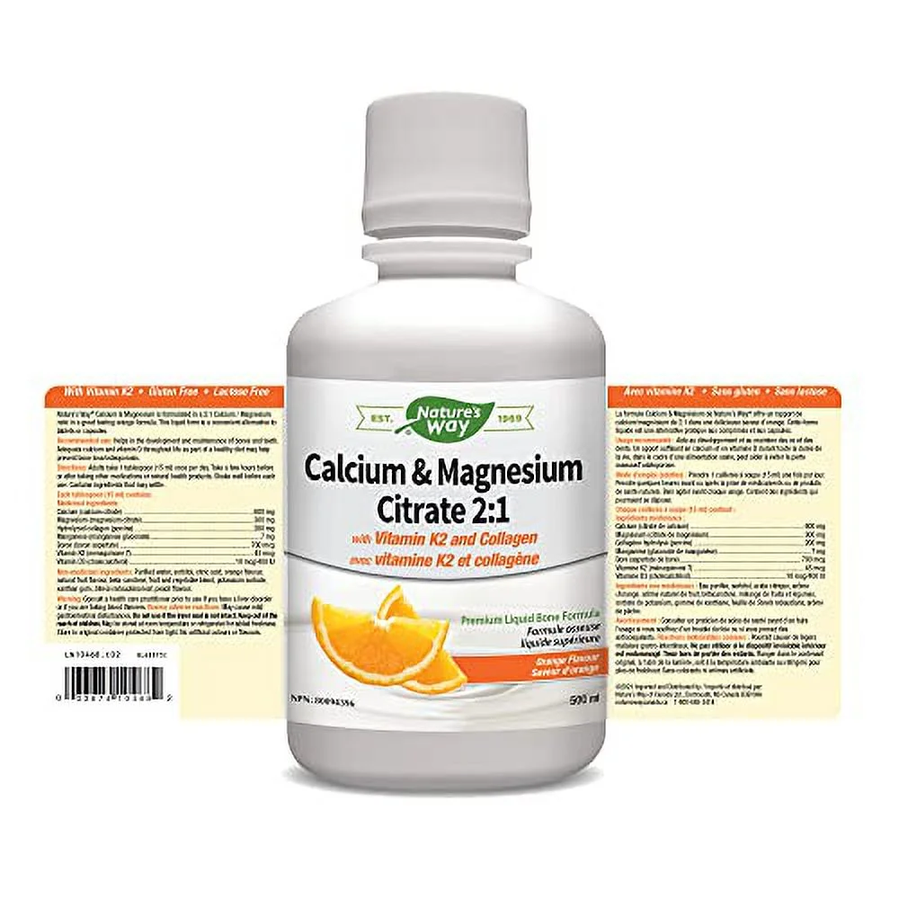 Natures Way Calmag W K2 Liquid Orange, 500 ML