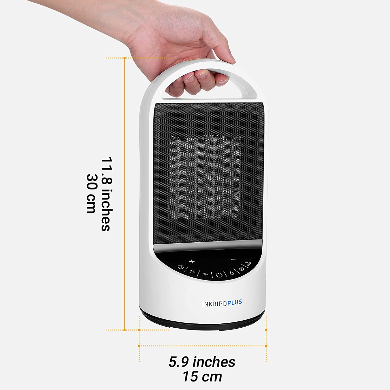 INKBIRDPLUS 1500W Portable WiFi Space Heater with 24 Hours Timer, 3 Modes, Overheating &Tip-over Protection Support Alexa, for Bedroom, Office and Indoor Use