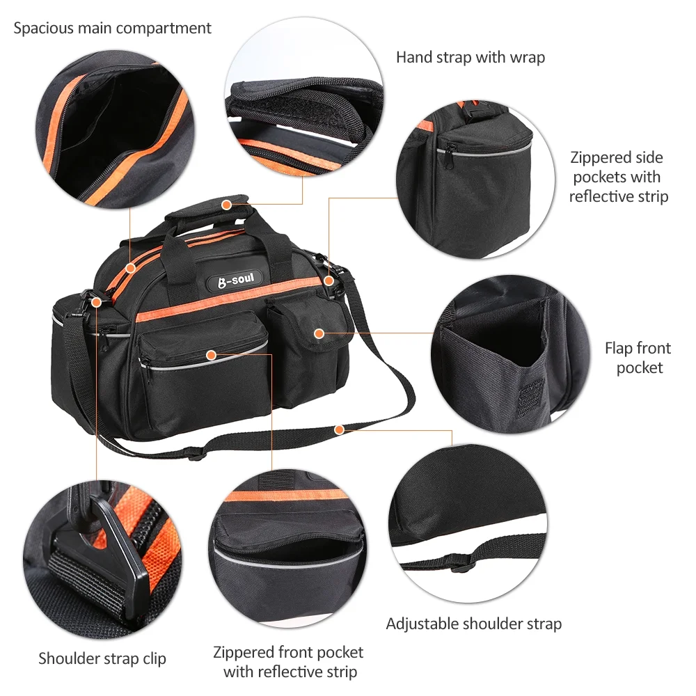 B-SOUL Bike Pannier,Rear Seat Case 15l Bike Rear Seat