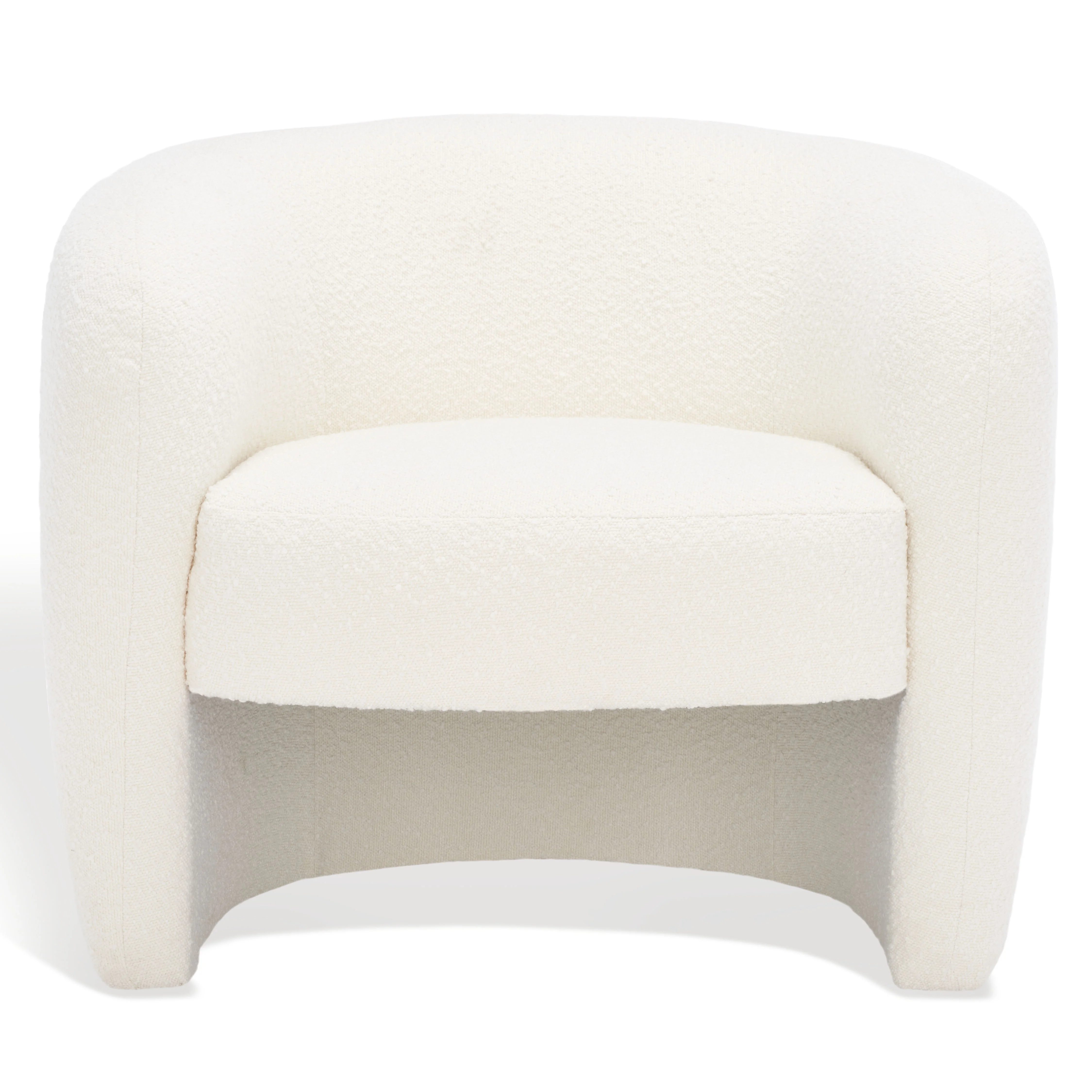 SAFAVIEH Couture Everly Modern Boucle Solid Accent Chair, Ivory