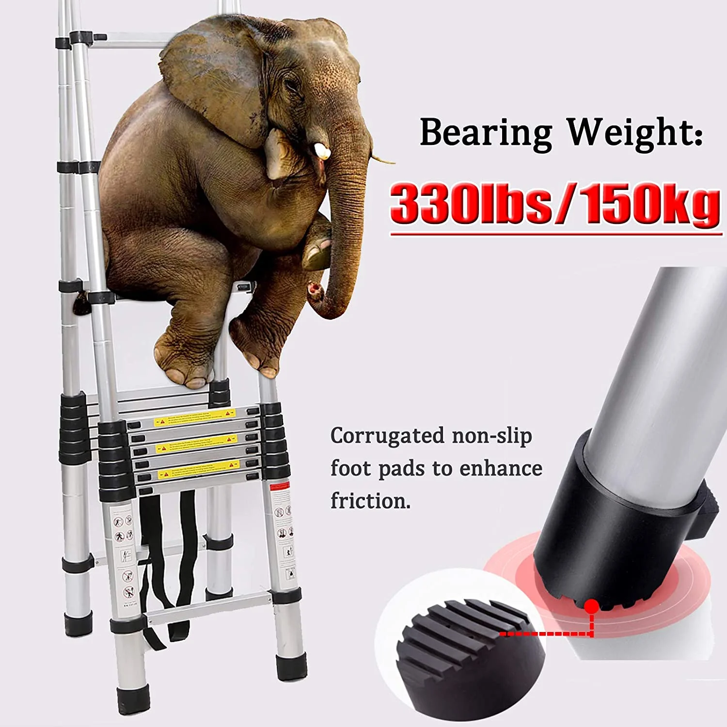 Dayplu 5+6 Steps Foldable Telescopic Aluminum Ladder A-type Heavy Duty Folding Extension Step US