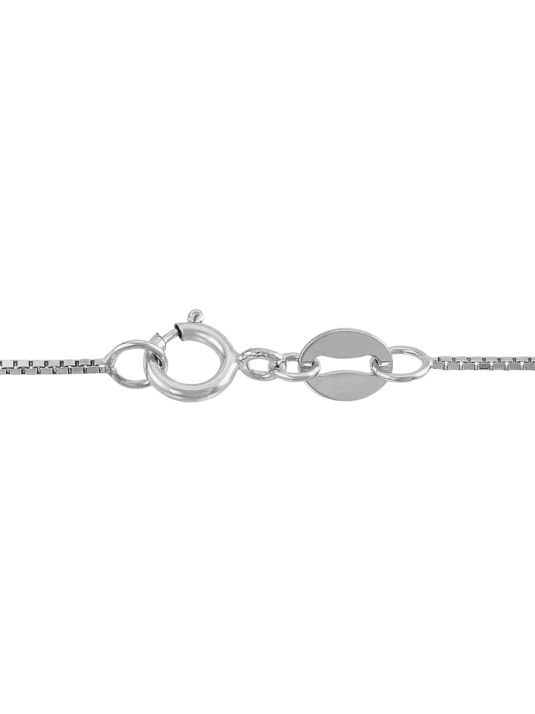 Women's Welry .7mm Box Chain Necklace in 14kt White Gold, 18