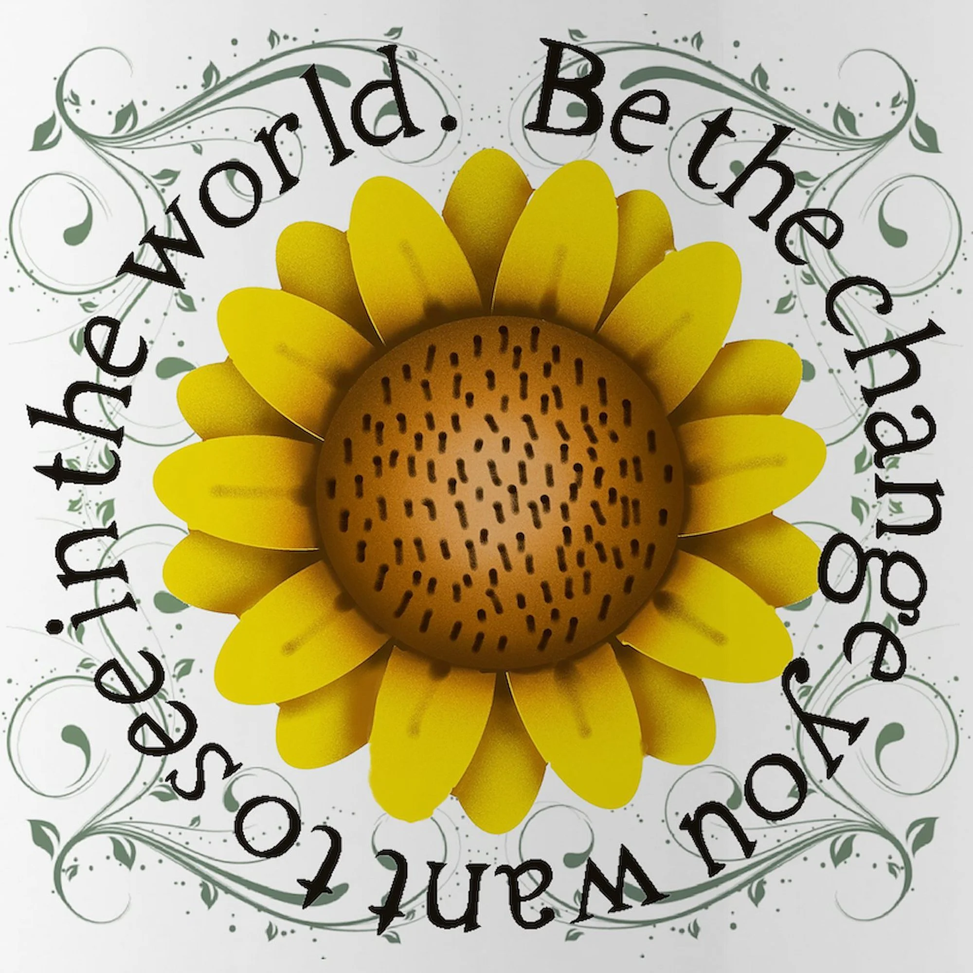 CafePress - Be The Change You Want To See In The World Water B - Stainless Steel Water Bottle, Sports Bottle, 1.0L