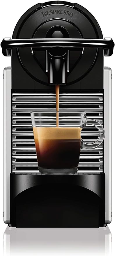 Open Box Nespresso Pixie Espresso Machine by De'Longhi Aluminum EN124S - Silver