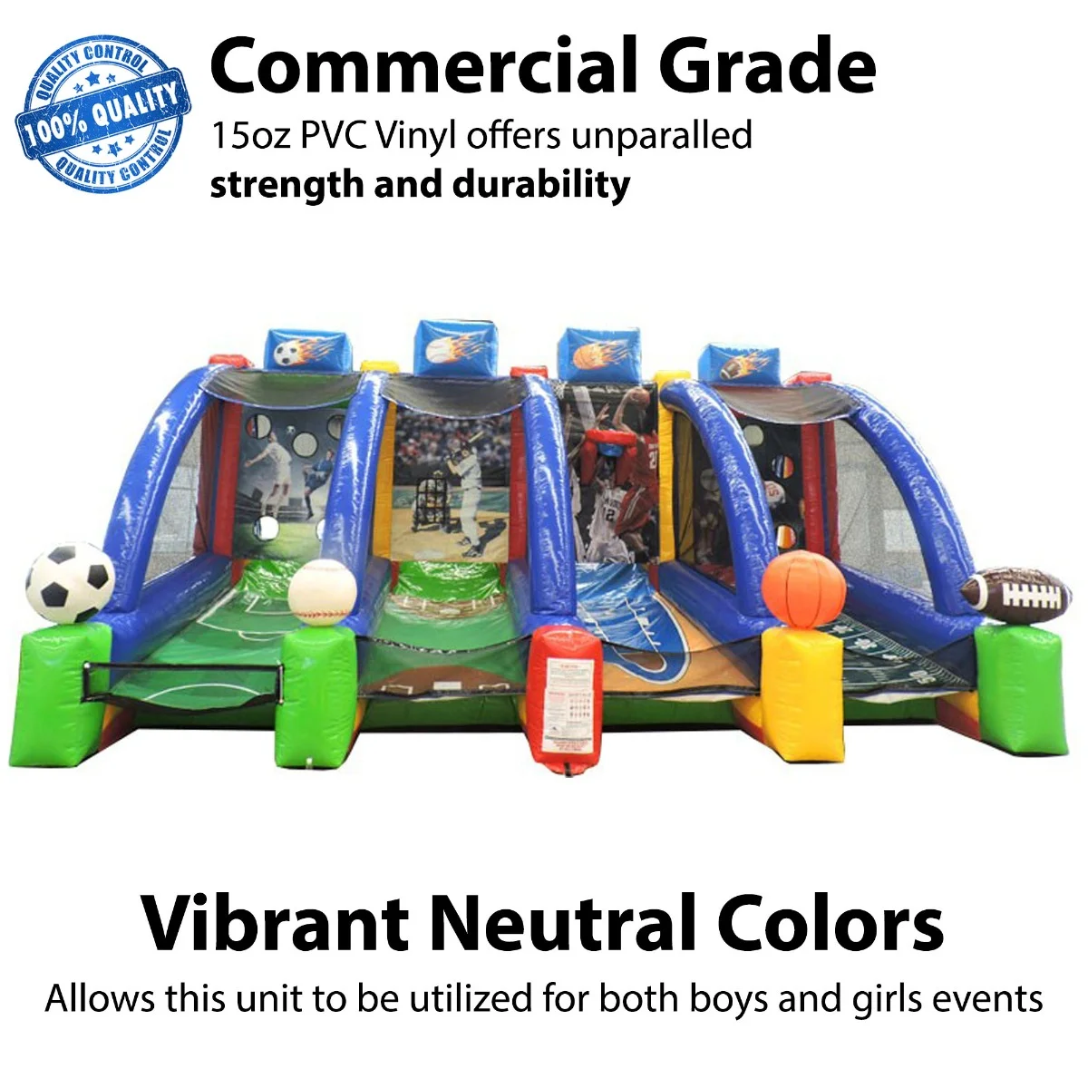 TentandTable Bounce House Commercial Vinyl Interactive Inflatable Kids Game, Sports Carnival Games