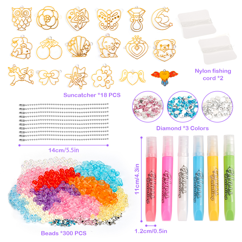 Art and Craft for 5 6 7 8 Year Old Kids-Necklace Craft Kit for Girls Boys Age 10 Jewelry Making Kit for Children Age 6-12 Birthday Gifts for Girl 5-10 Year Kids Early Development & Activity Toys