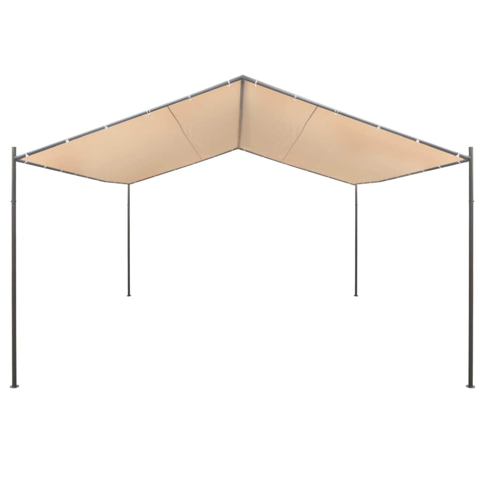 moobody Gazebo Steel Frame Garden Canopy Tent Sun Shelter Beige for Patio, Party, Wedding, BBQ, Camping Trip, Festival Cater Events 13ft x 13ft x 8.5ft (L x W x H)