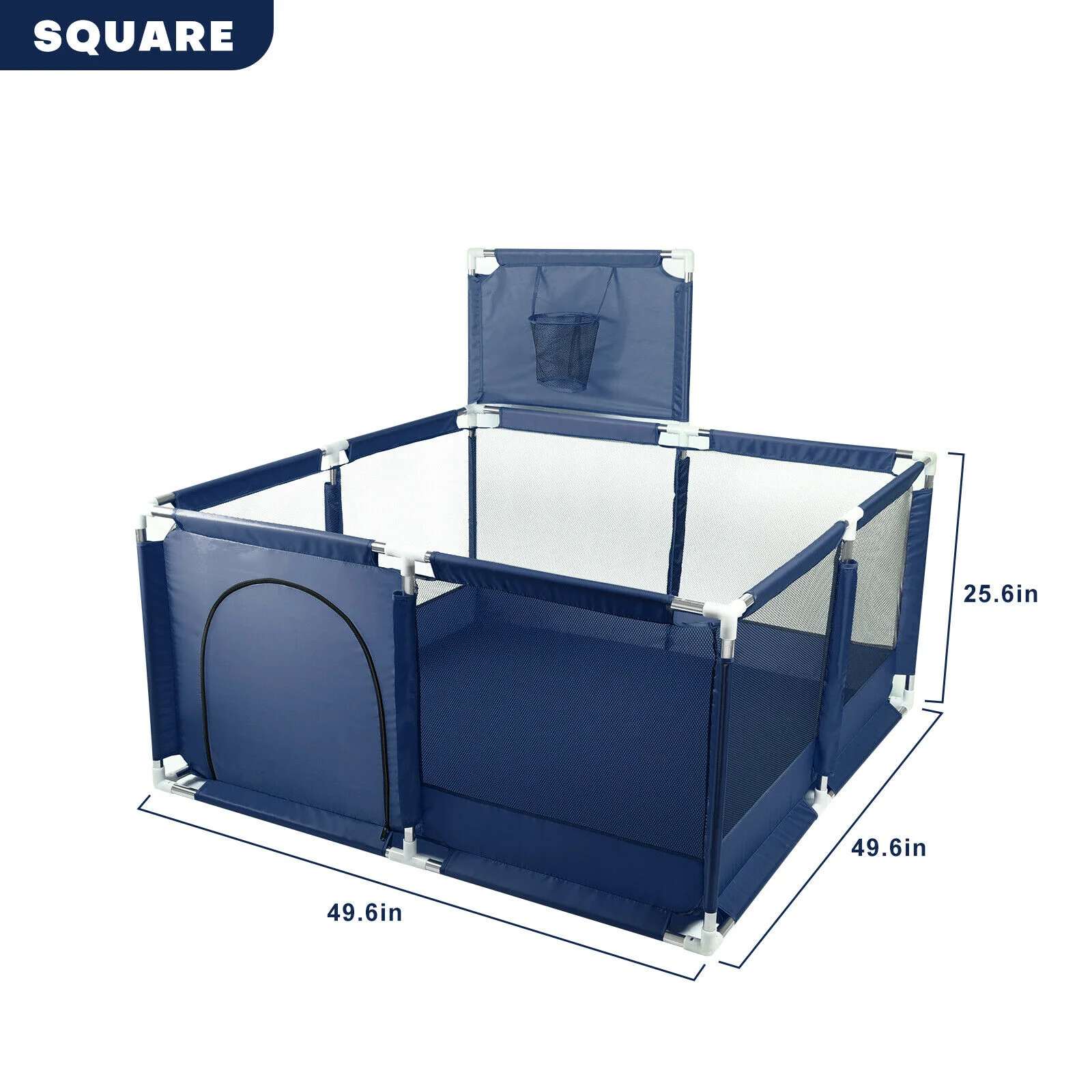 WSYW Baby Kids Playpen Foldable Play Yard Fence Tent w/Basketball Hoop Indoor Outdoor Pink