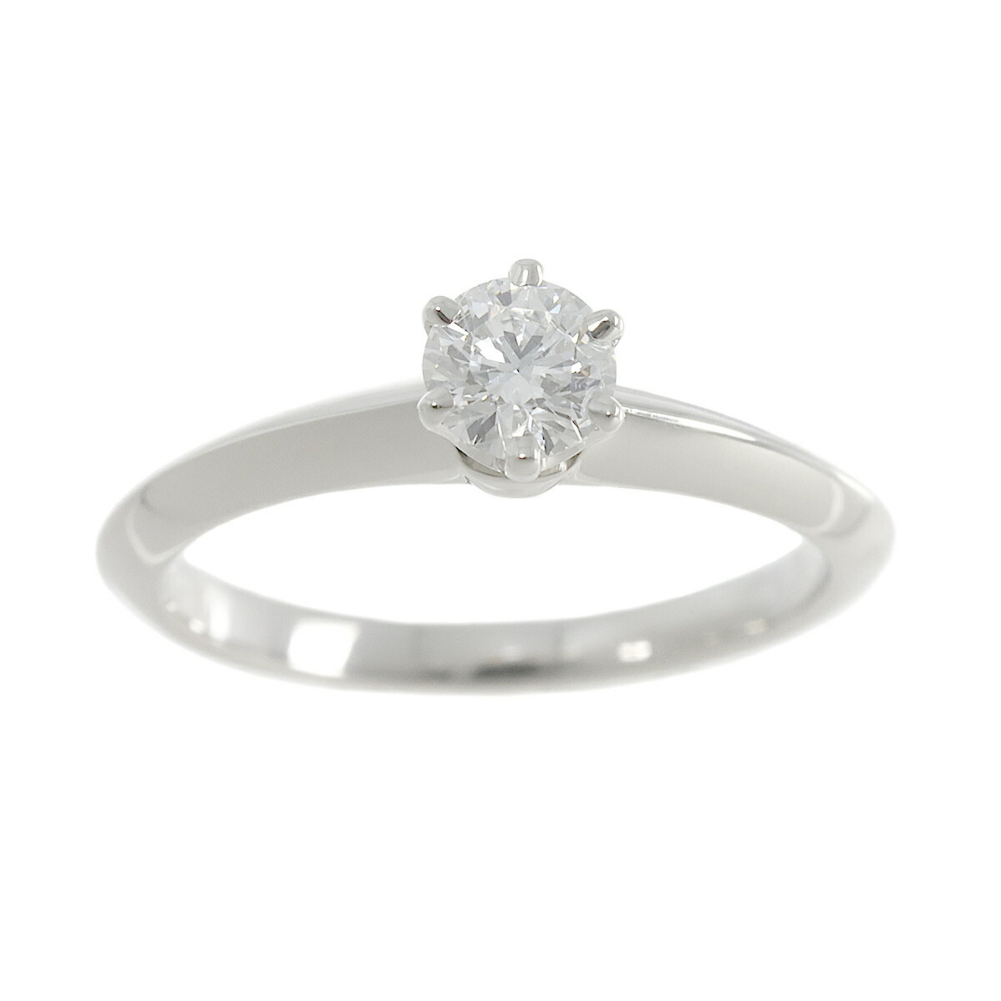 Pre-Owned Tiffany TIFFANY&Co. Solitaire Diamond 0.26ct E/VVS2 No. 5 Ring Pt Platinum (Good)