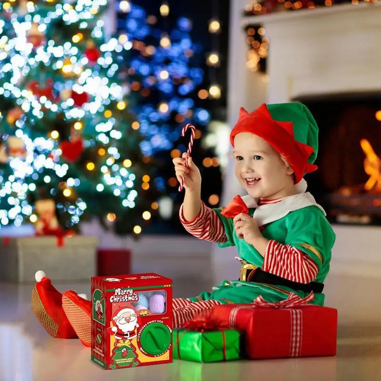 Christmas Blind Box Egg Twisting Machine Household Mini Cartoon Blind Box Children's Surprise Fun Egg Toy Xmas Kids Toys Gifts