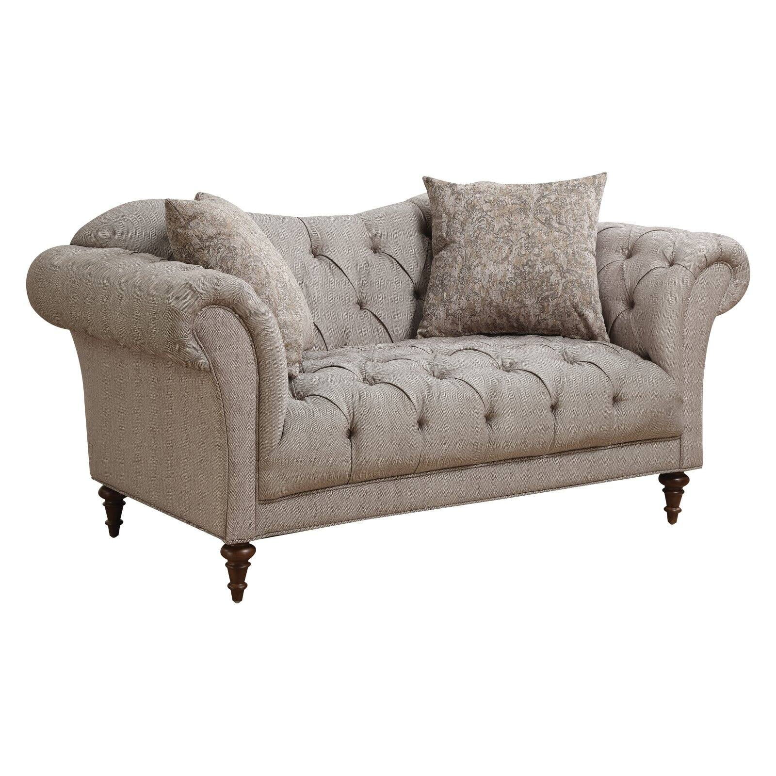 Alasdair Tufted Upholstered Loveseat Light Brown