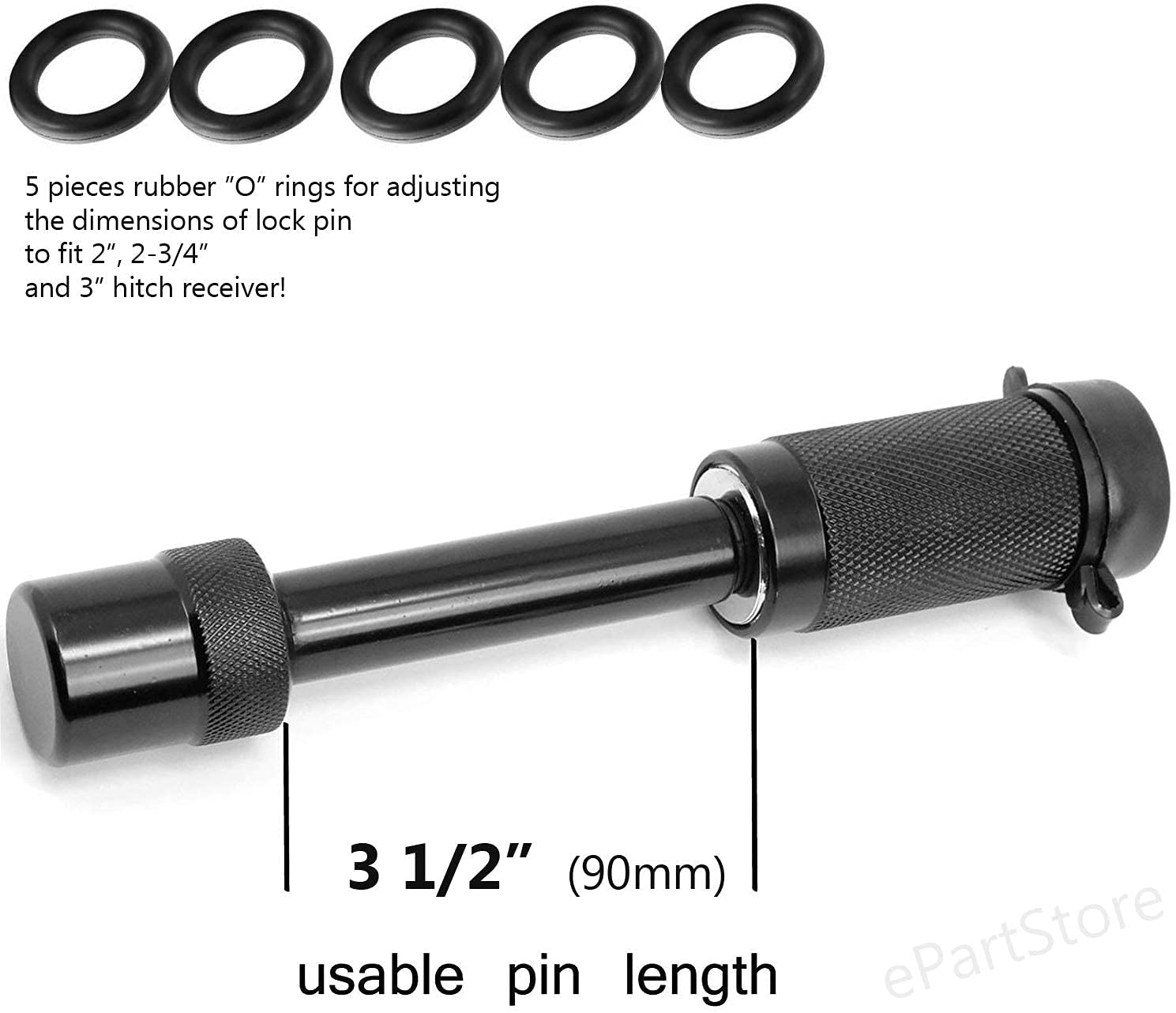 MULL Hitch Cover 5/8 inch Trailer Locking Pin (Fits 2