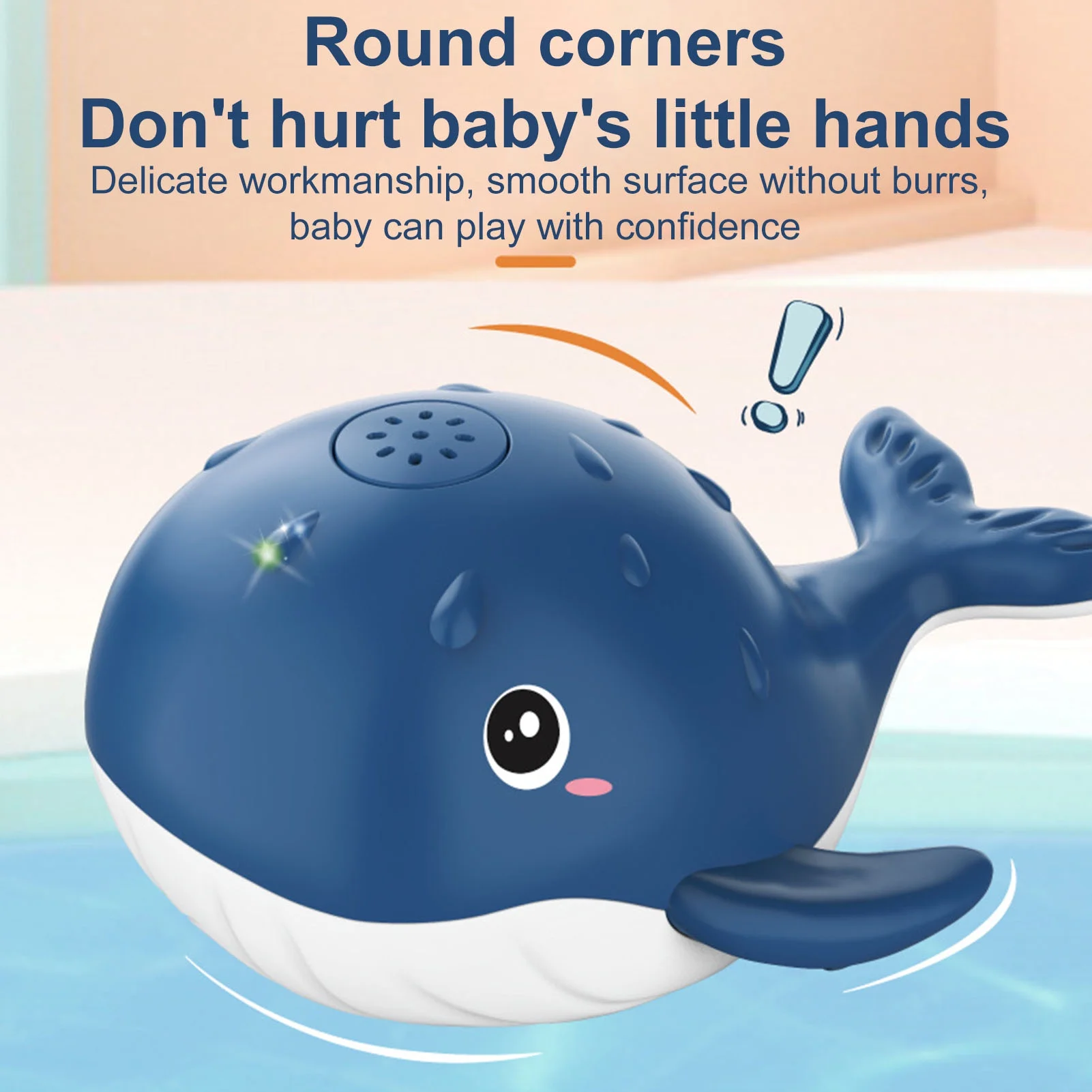 Water Toy - Easy to Use - Reused - Detailed - Entertainment - Interactive - Soothe - Adorable Electric Spout Whale Toy - Bathroom Toy