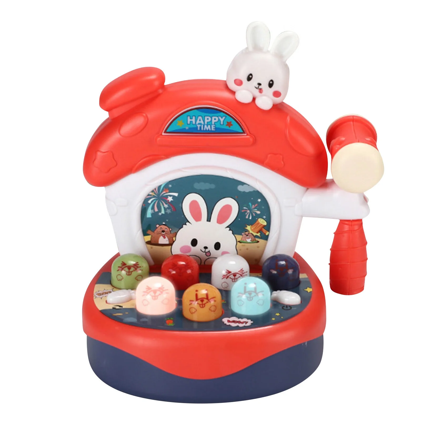 Education Whack Game Mini Fun And Cute Toy Whack A Hole Hammer Game Interactive Music Hammering And Pounding Toys Gift for Boys Girls Toddlers A