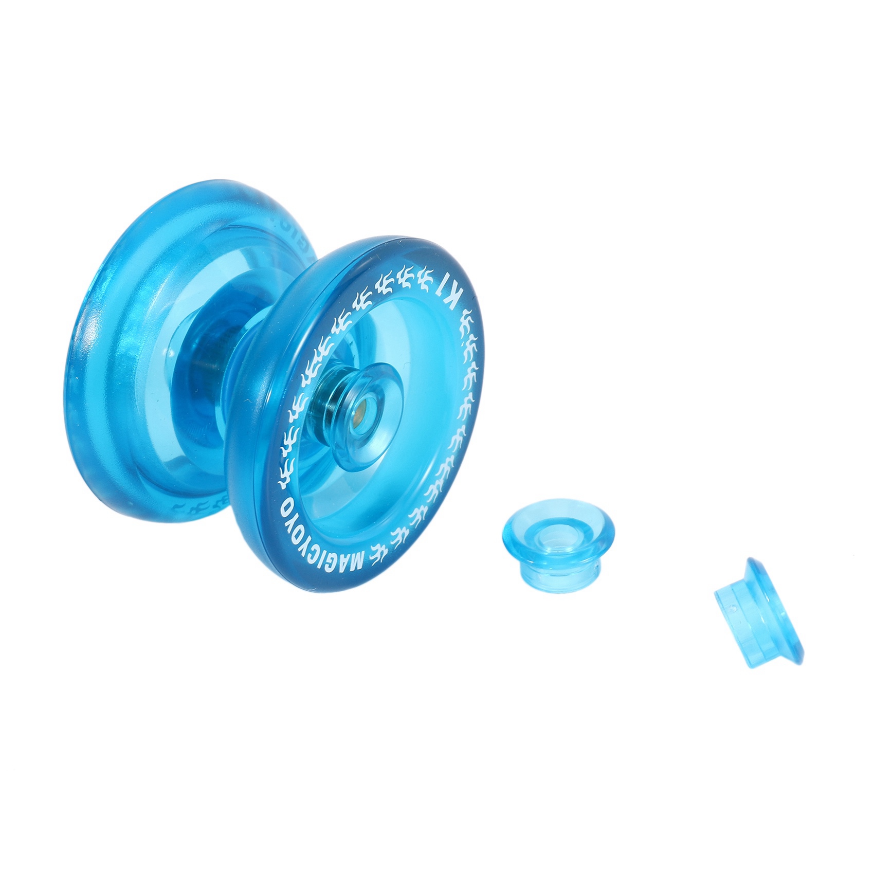 2X Crystal Blue K1 Responsive Yoyo Ball, 3 Strings+Glove+Yoyo Bag Gift