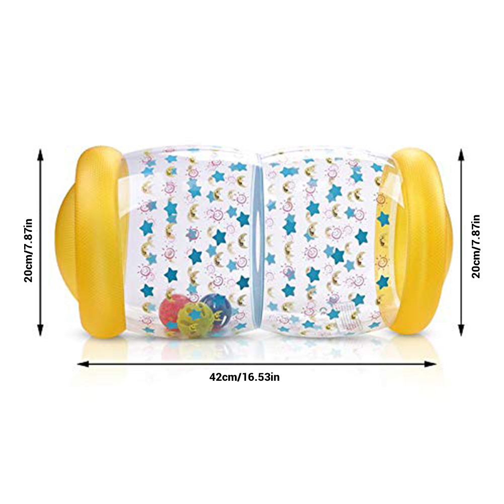 Inflatable Baby Roller Toy with Colorful Ball Baby Crawling Auxiliary Roller