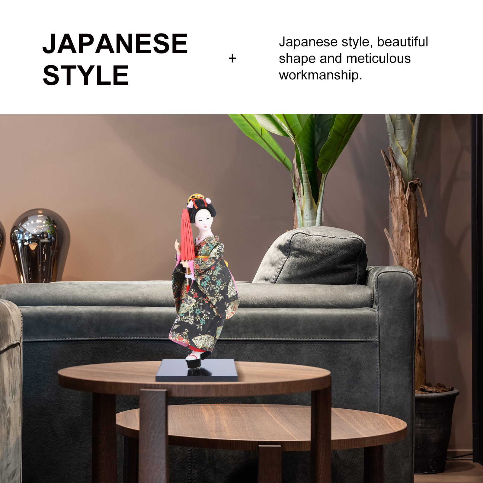 Japanese Doll Decoration Geisha Ornament Wedding Decorations Puppet Antique Crafthand Cloth Resin