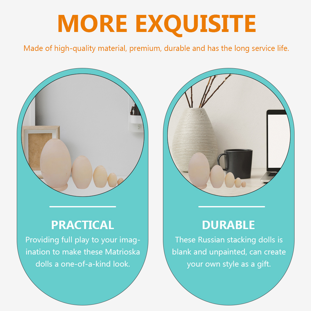 Matryoshka Christmas Decorations Hand Painted Russian Dolls Cute Nesting Dolls Tabletop Ornaments Wooden Stacking Doll