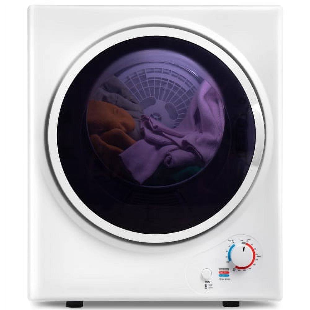 Electric Portable Clothes Dryer, Front Load Laundry Dryer for Apartments, Dormitory and RVs with Easy Knob Control, Wall Mount Kit Included