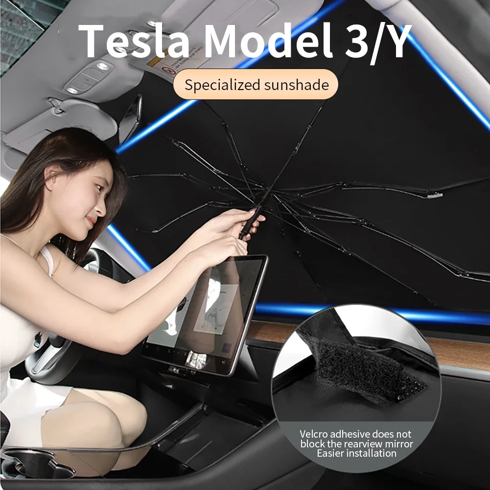 Car Sunshade For Tesla Model 3/Y/X/S Series Dedicated Sun Visor Sun Protection