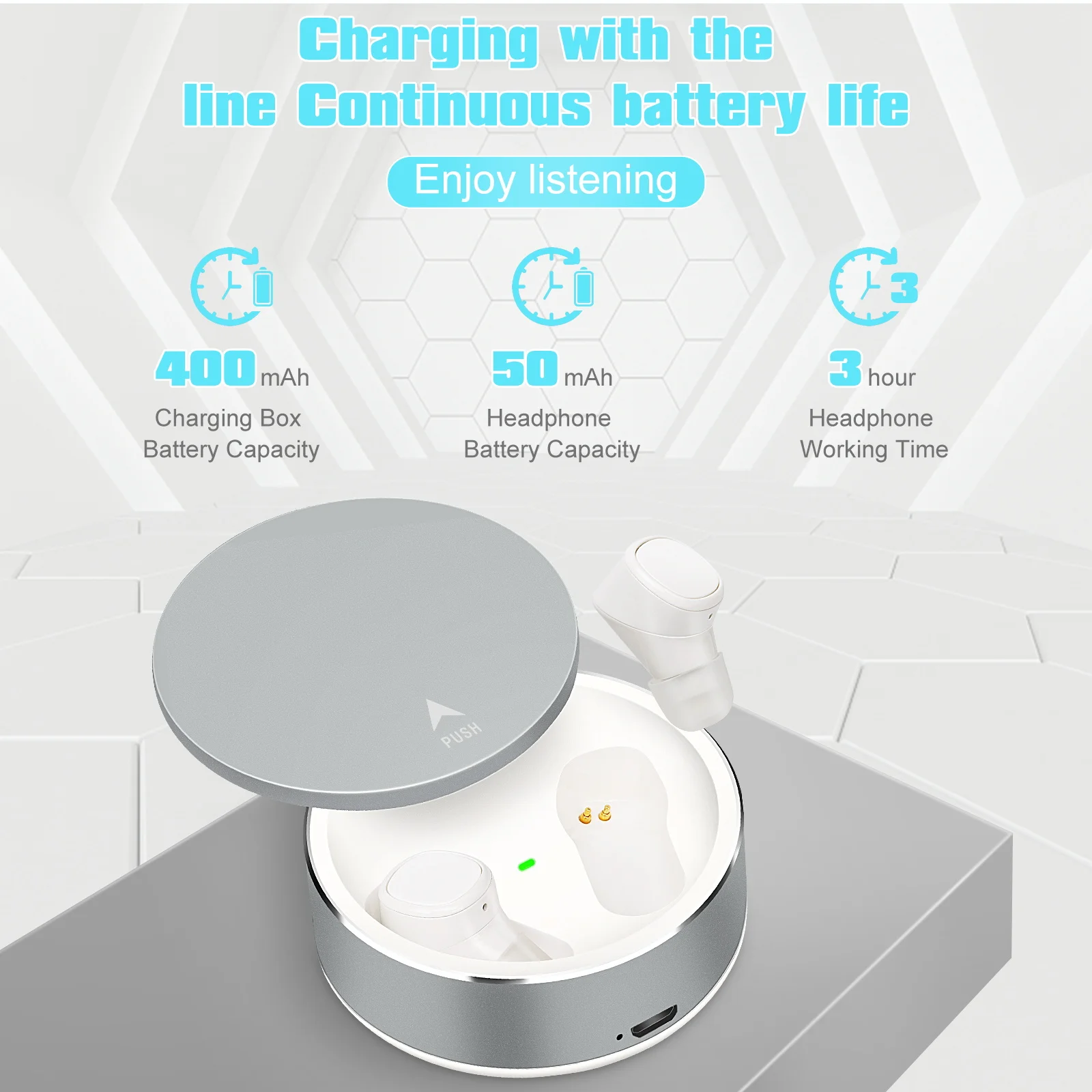 UrbanX X7 Sports Wireless Earbuds 5.0 IPX5 Waterproof Touch Control True Wireless Earbuds with Mic Earphones in-Ear Deep Bass Built-in Mic Bluetooth Headphones For Samsung Galaxy J7 Duo