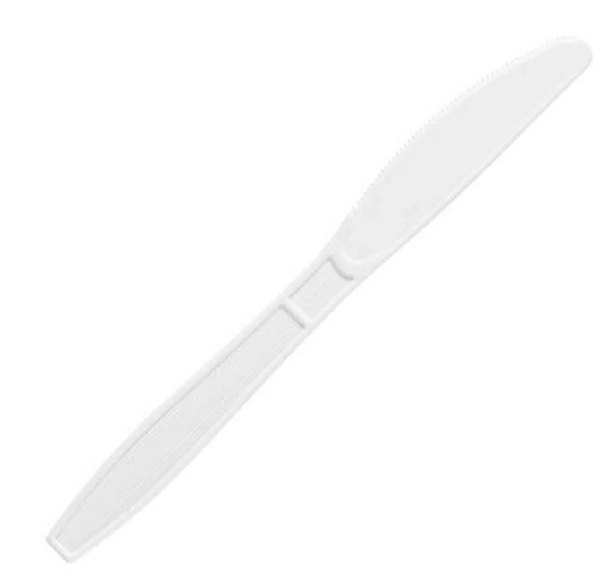 Solo Heavyweight Plastic Knife, White, 500 ct