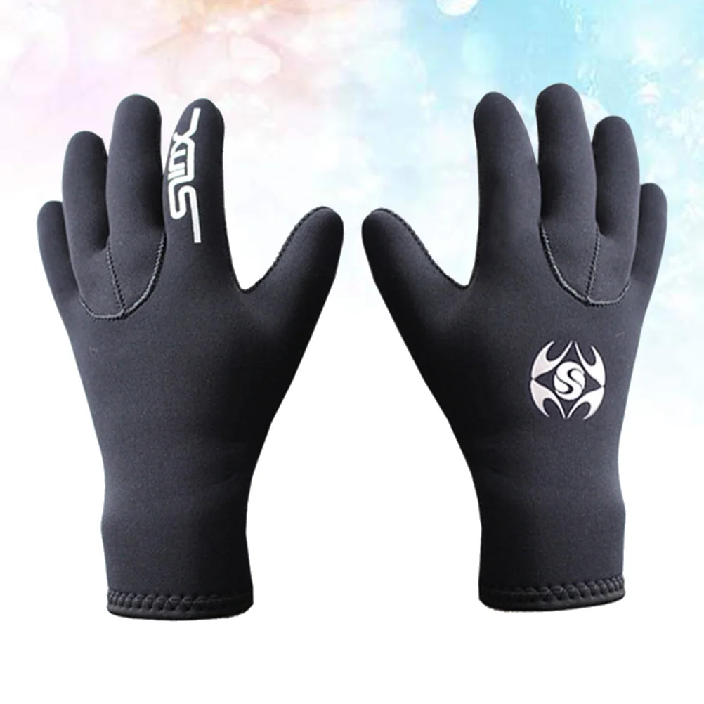 1 Pair 3mm Neoprene Scuba Dive Gloves Swim Gloves Elastic Warm Non-slip Snorkel Gloves Wetsuit Gloves Snorkeling Equipment for W