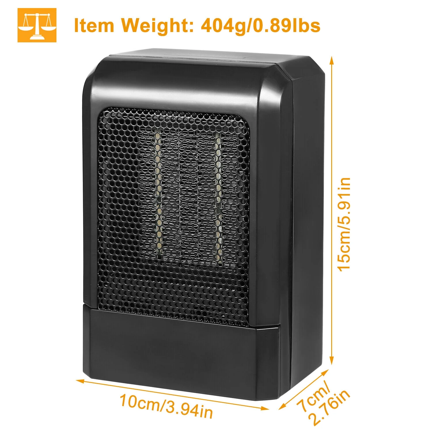 Mini Electric Ceramic Space Heater - Fast Heating Fan for Home Office Warmer
