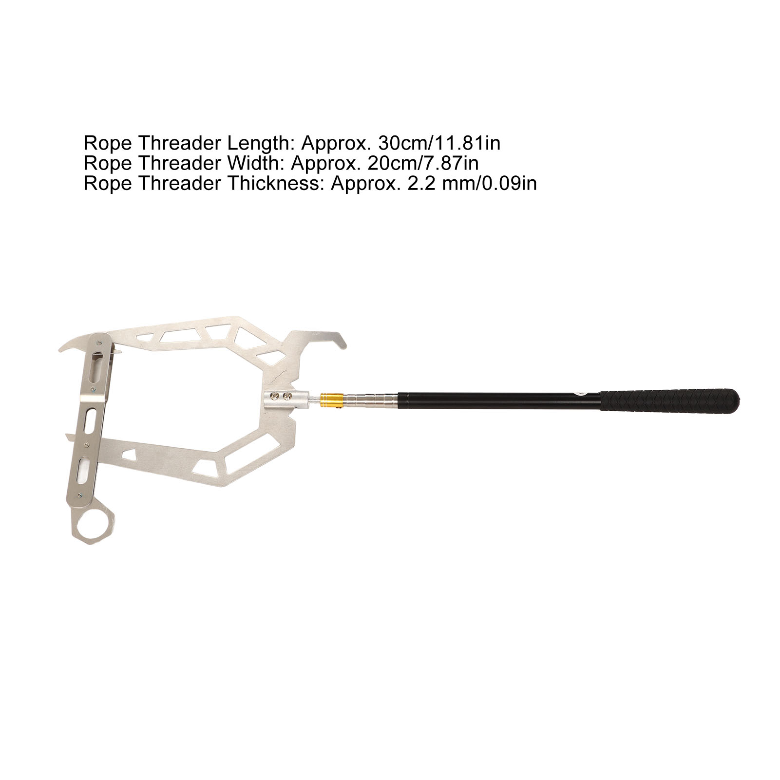 Qulable U Type Mooring Rope Threader, Stainless Steel Dock Hook, Cable Wire Guider Ship Parking Tool With Telescopic Rod