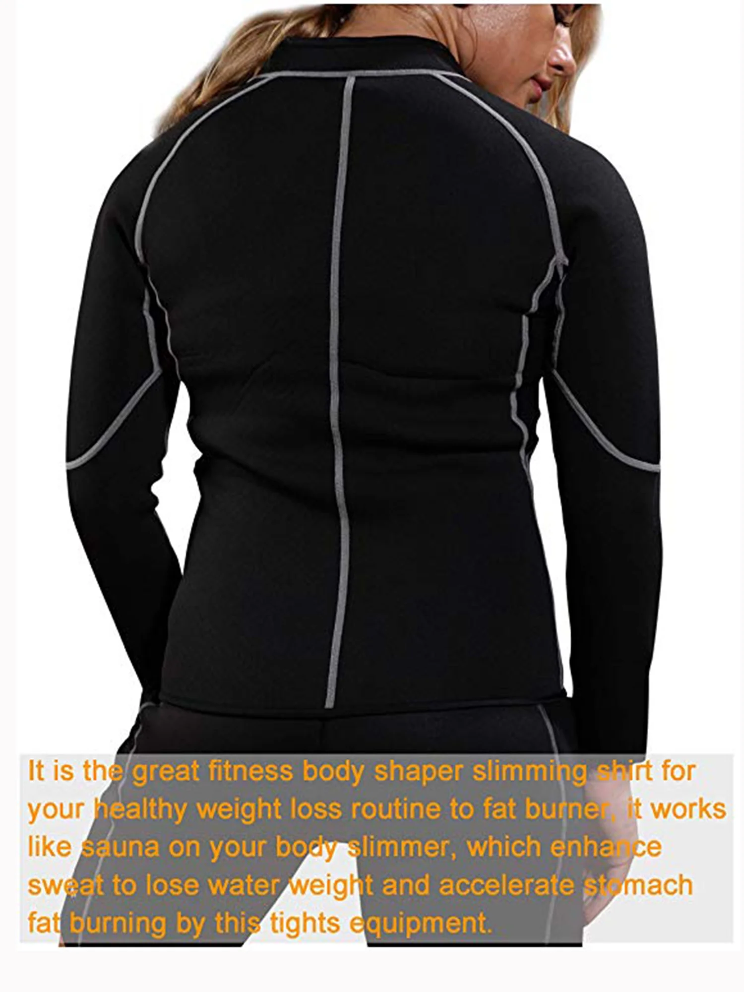 LELINTA Women's Neoprene Sauna Vest Waist Trainer Corset Long Sleeves Gym Hot Sweat Suit Weight Loss Workout Body Shaper