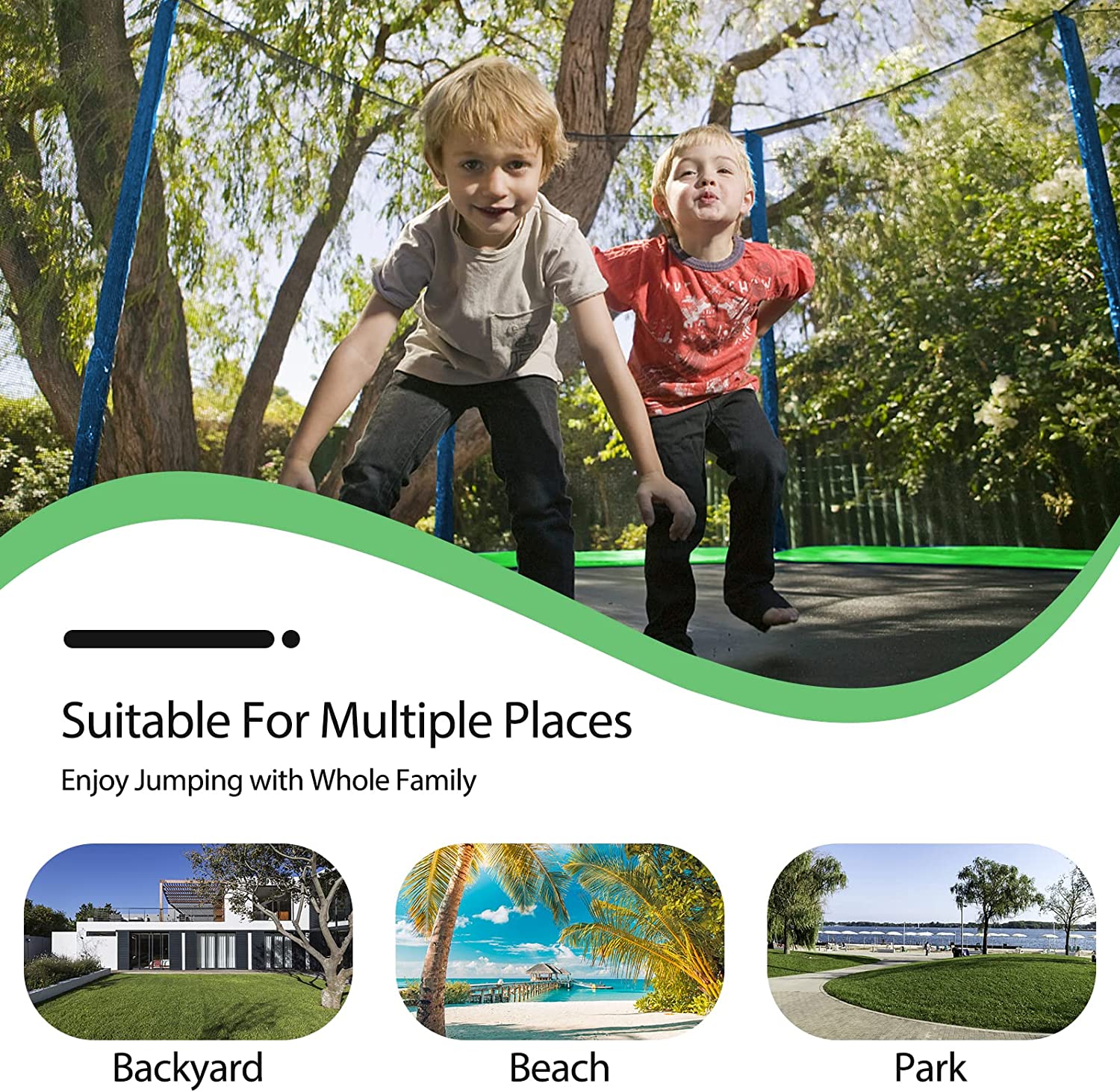 Sumdeal 12FT Trampoline with Basketball Board and Swing Stand for kids fun