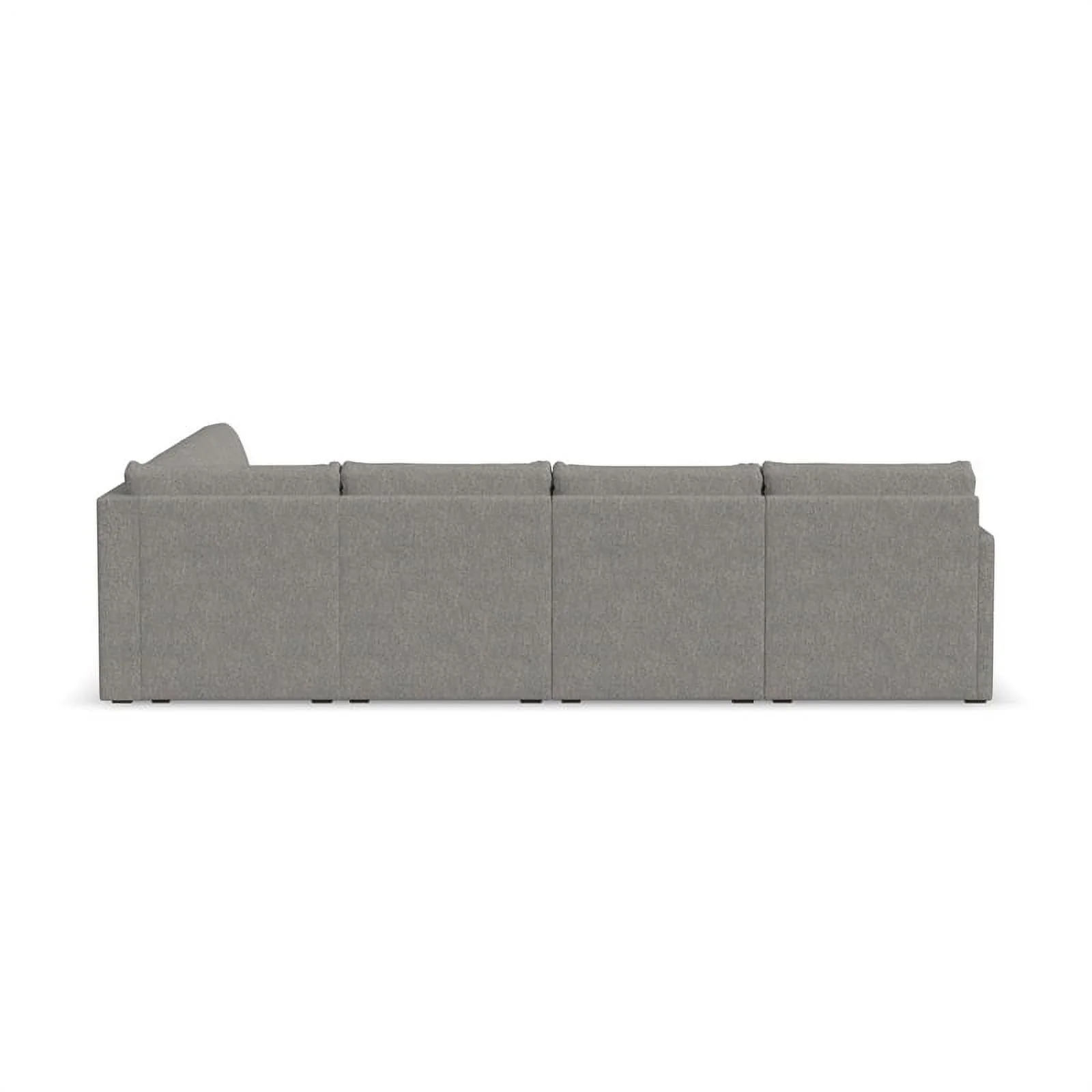 Bowery Hill Modern Gray 6 Seat Sectional with Performance Fabric