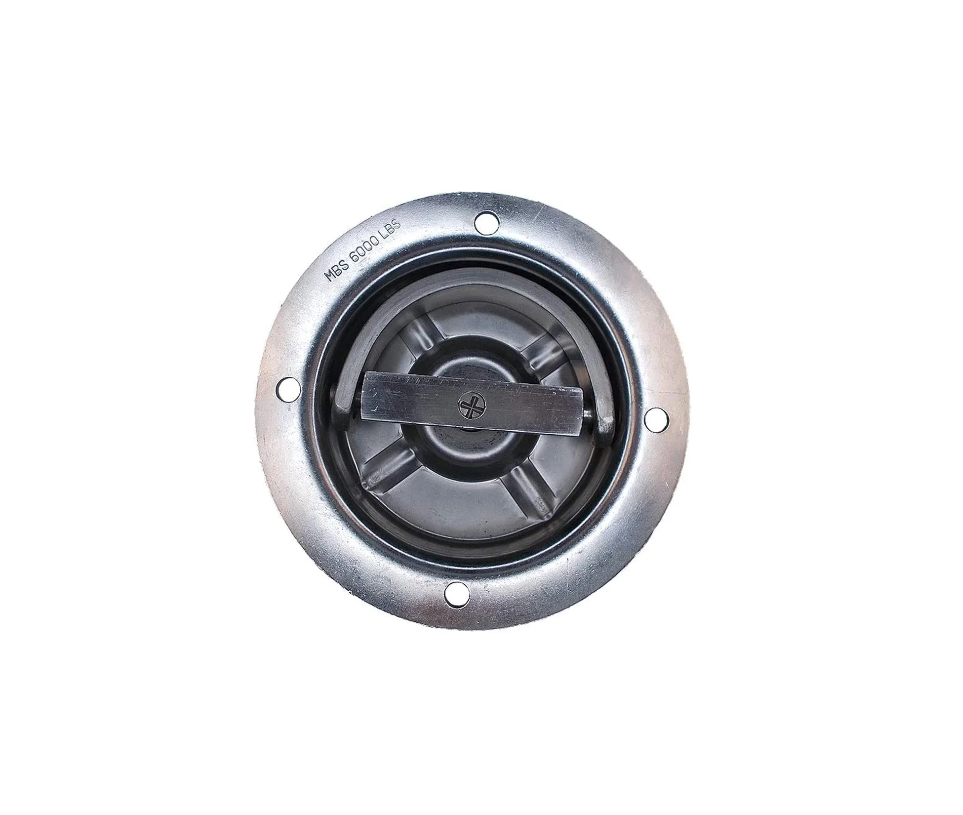 Mega Cargo Control Mega Cargo Control Rotated Floor Mount Round Tie-Down D Ring - (2-Pack) WLL: 2000 lbs