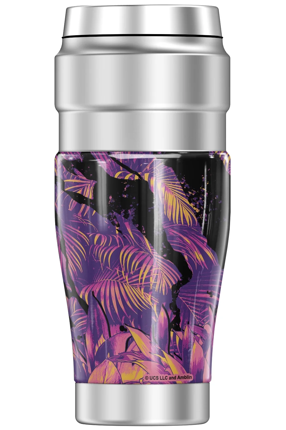 Jurassic World Purple Jungle Coin Variation THERMOS STAINLESS KING Stainless Steel Travel Tumbler, Vacuum insulated & Double Wall, 16oz