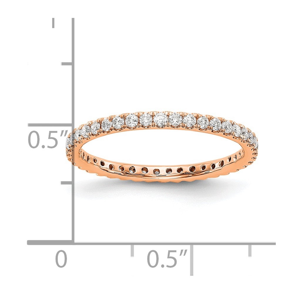 Auriga 14k Rose Gold Lab Grown Diamond VS/SI DEF 1/2ct. Eternity Band for Women Size-4.5
