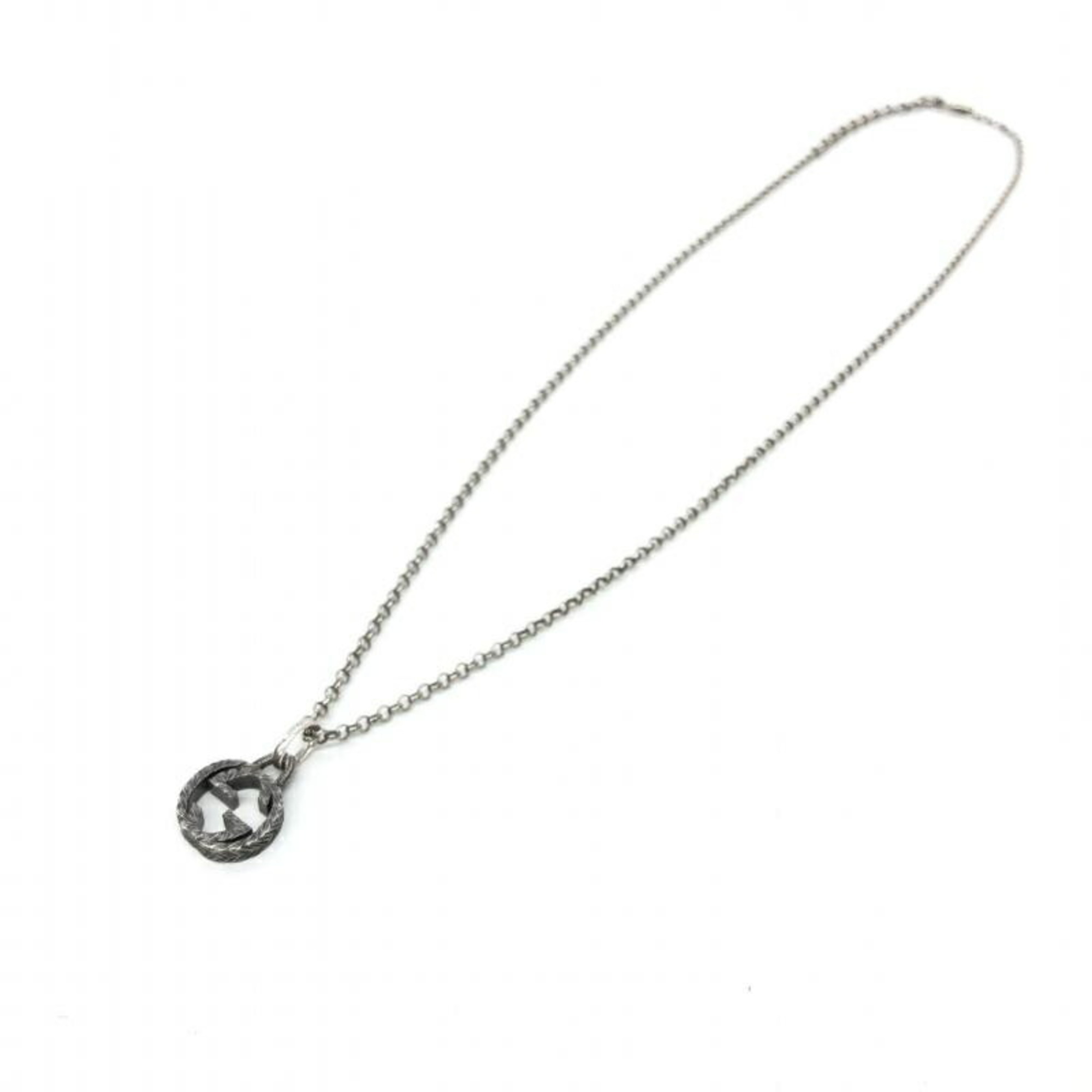 Pre-Owned GUCCI Interlocking G Necklace Silver Gucci (Good)
