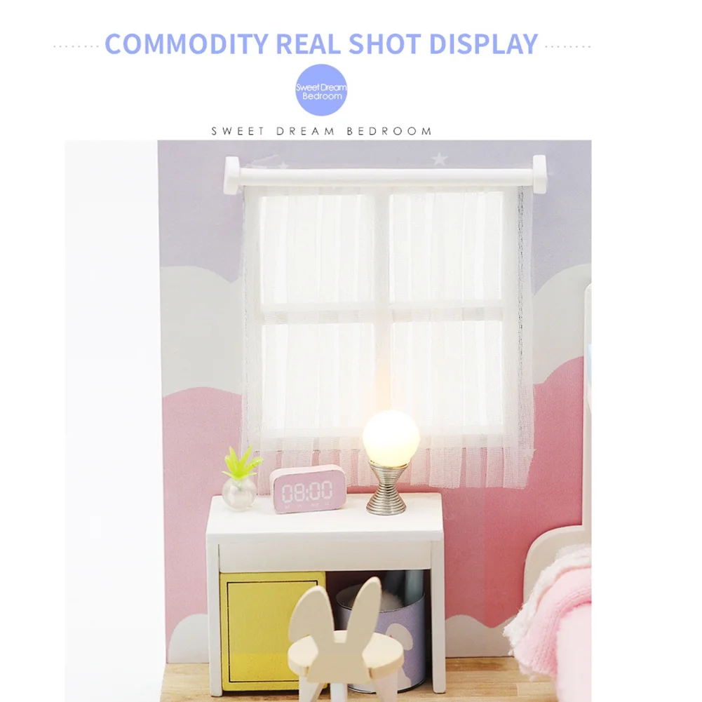 TBOLINE 3D Wooden DIY Mini Doll House with Dust Cover Assembling Kids Toy (S2003)