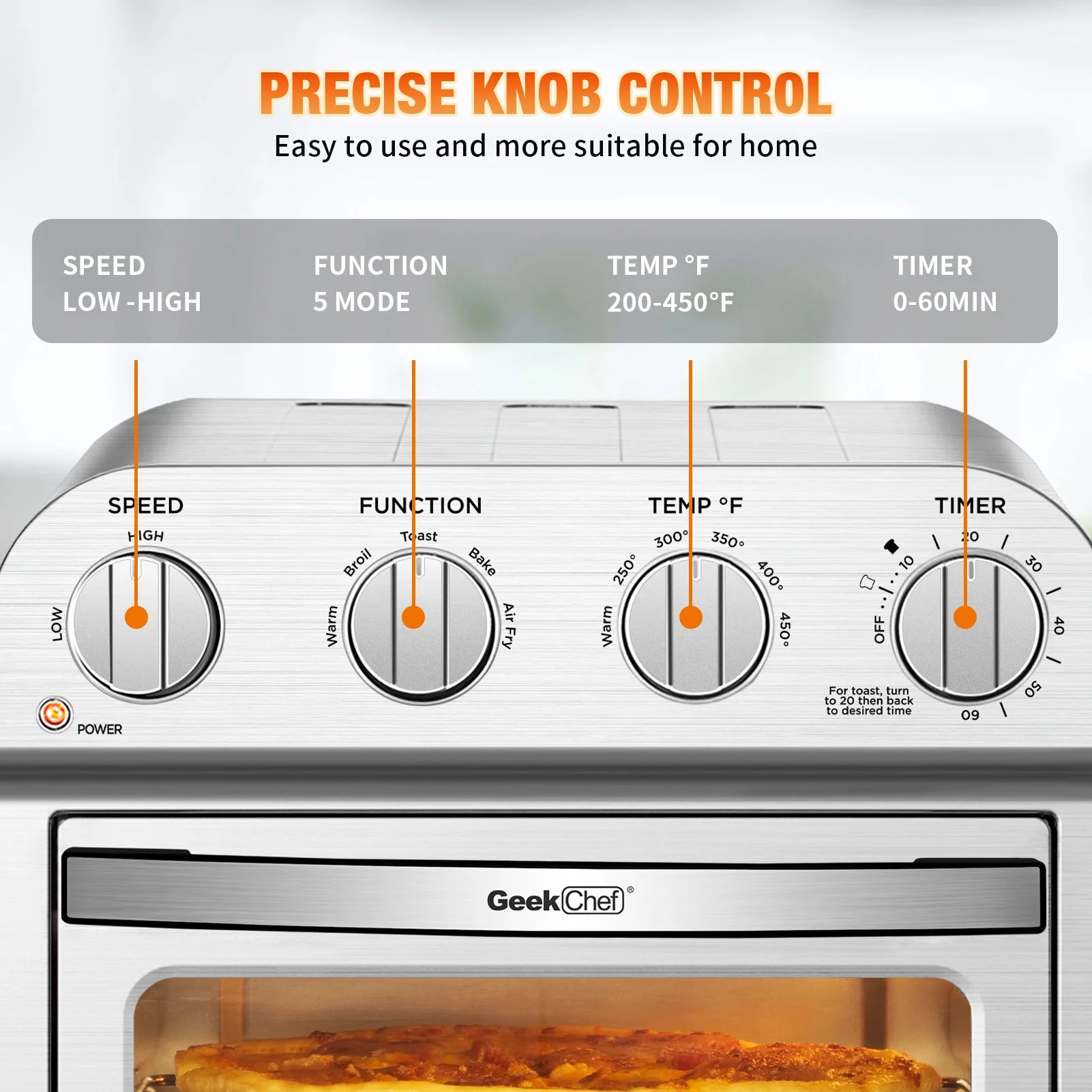 Air Fryer, 14 Quart Large Air Fryer Oven, Temperature Control, Dishwasher Safe Non Stick Basket, Healthy Oil-Free Hot Air Fryer, ETL Certified