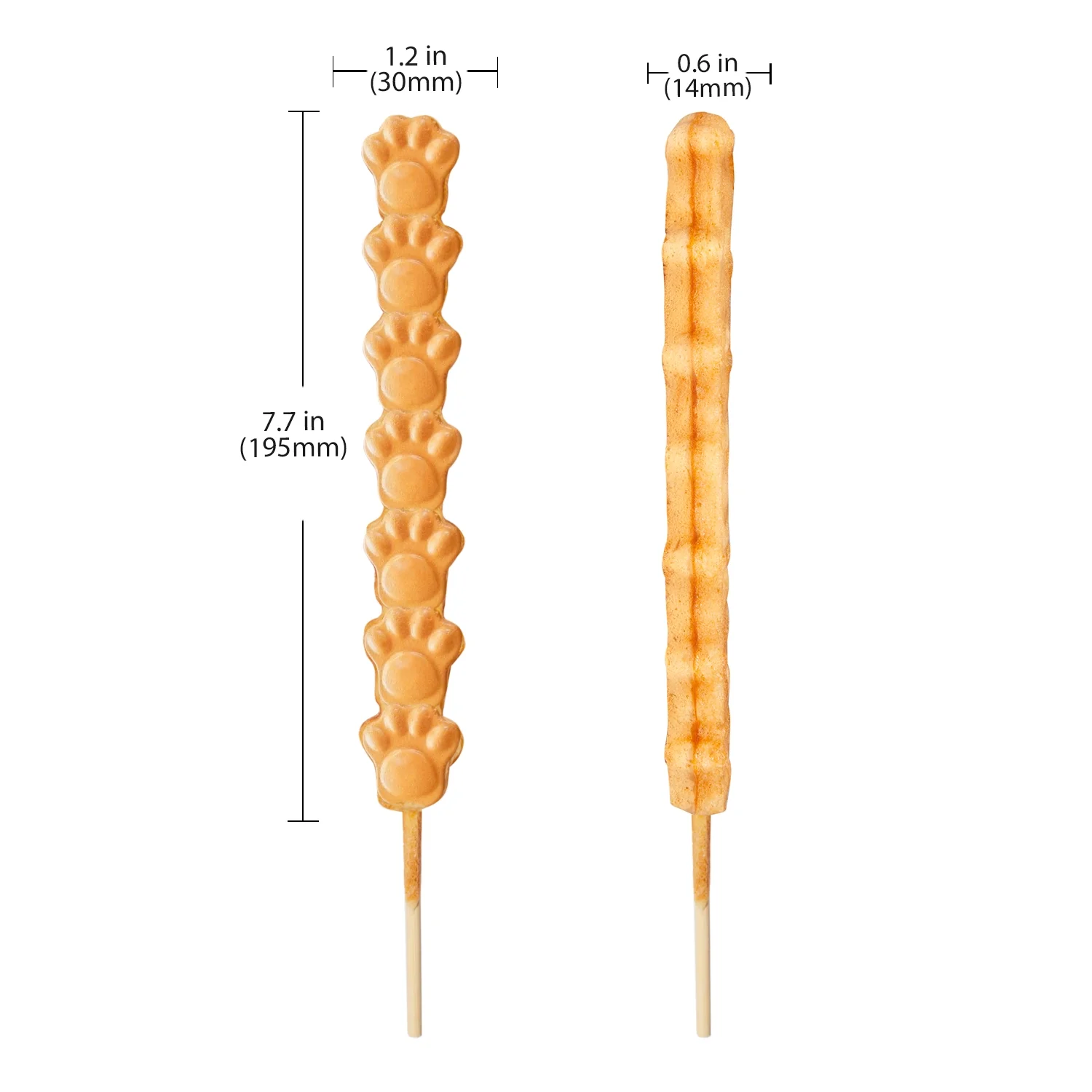 ALDKitchen Waffle Stick Maker | 3 Cat Paw-Shaped Waffles | Waffles on a Stick Iron | 110V