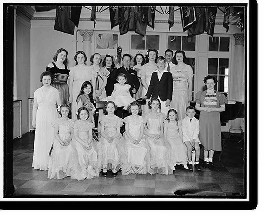 Historic Framed Print, Congressional [...]broadcast group. Cong. Kids, NBC, 4/16/38, 17-7/8