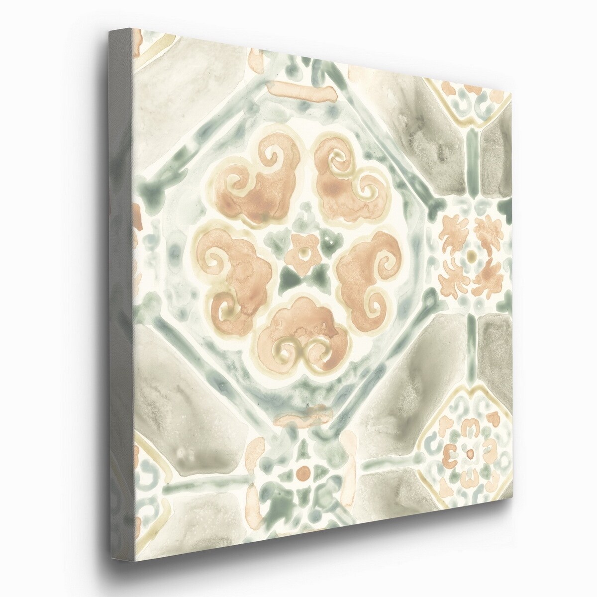 Wexford Home Terracotta Garden Tile III -Premium Gallery Wrapped Canvas 10x10