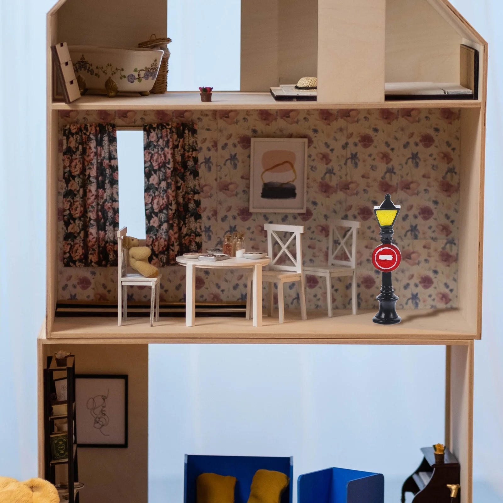 2pcs Miniature Street Lamp Miniature Decoration Miniature Lights Mini House Decors