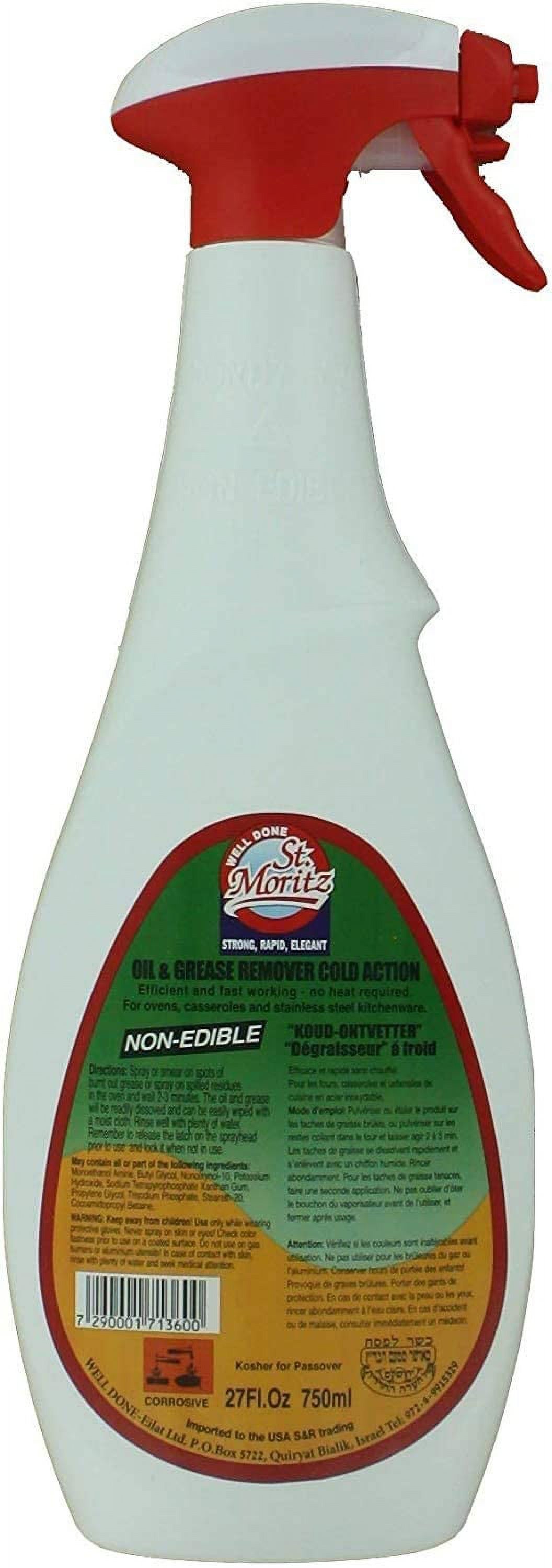 Well Done St. Moritz Oil & Grease Remover Cold Action Kosher For Passover 27 oz. Pack of 3 (Pack of 3)
