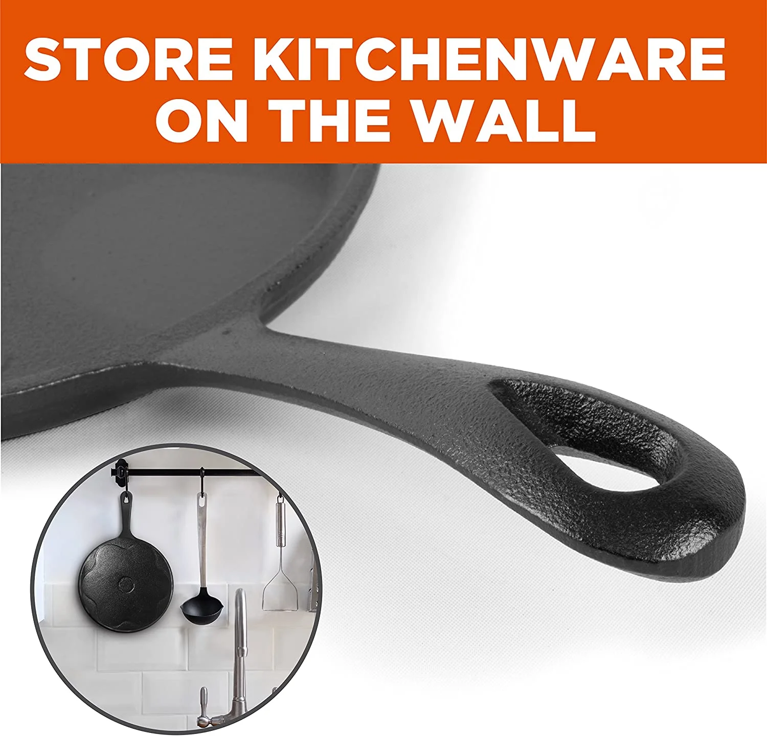 Commercial Chef 3-Piece Cast Iron Griddle Pan Set, Black