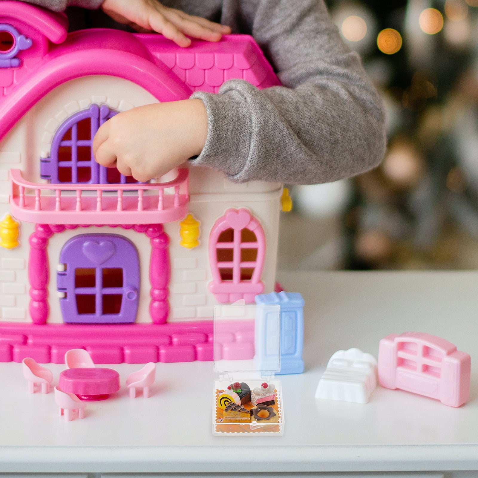 Dollhouse Accessories Dessert Model Decor Mini Resin Tablescape Top Miniature Boxed