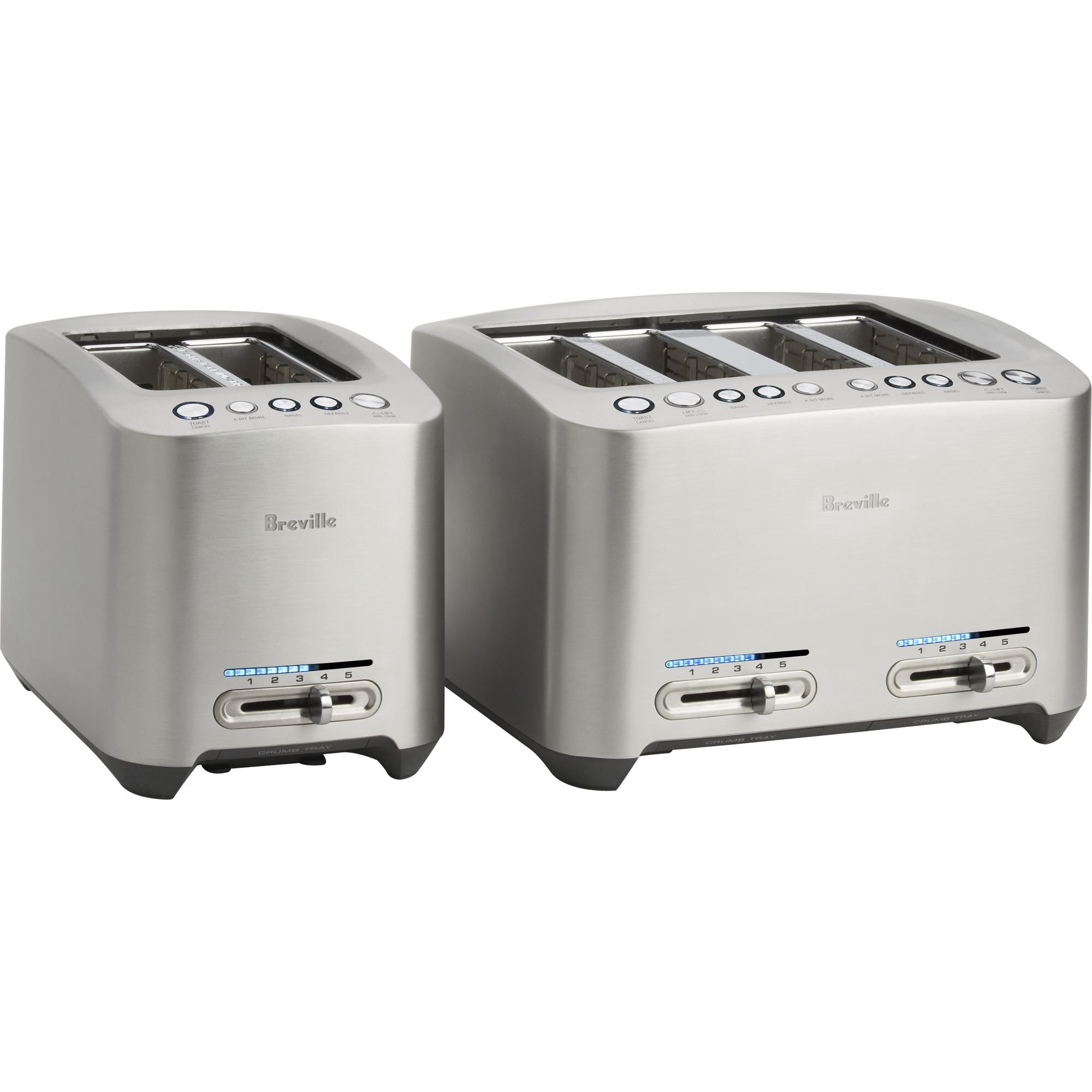 Breville Die-Cast Smart Toaster 2 Slice BTA820XL, Brushed Stainless Steel