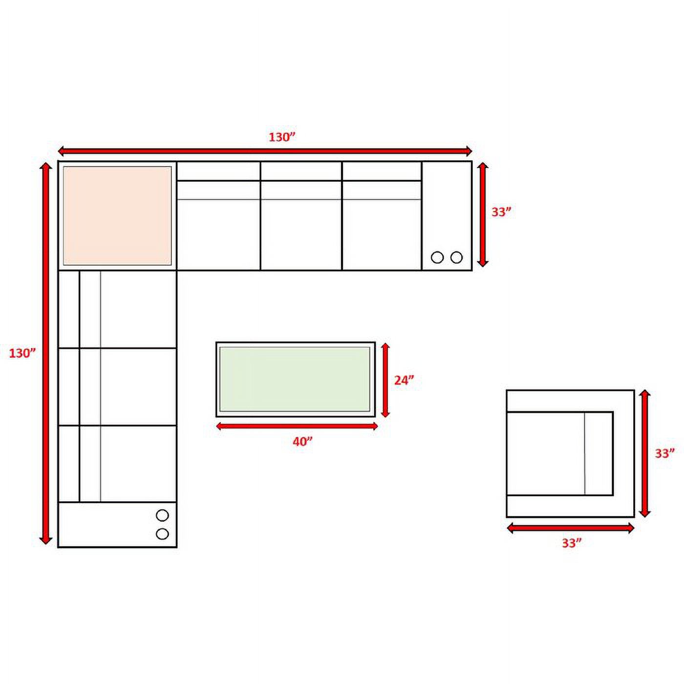 Living Source International 11 Piece Sectional Seating Group with Cushions Espresso
